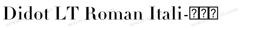 Didot LT Roman Itali字体转换